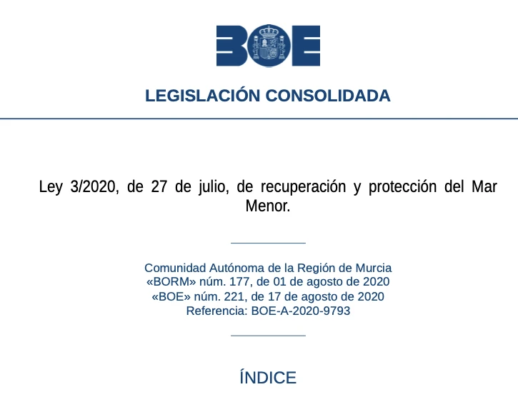Ley 3/2020, de 27 de julio