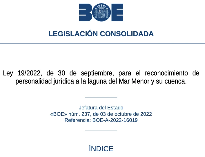 Ley 19/2022, de 30 de septiembre